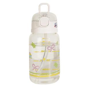 2025新款水杯带吸管玻璃杯女高颜值夏季刻度便携杯子孕妇产妇专用