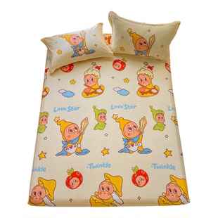 a类母婴级巨好看的床笠纯棉100全棉单件1米5床罩保护套婴儿床儿童