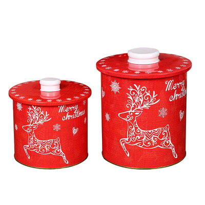 加厚密封铁罐圣诞收纳桶空礼盒