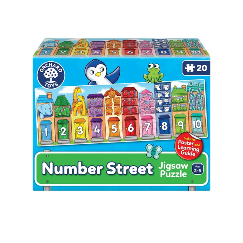 快慢狐英国Orchard Toys数字街道乐园儿童益智拼图游戏早教玩具2+