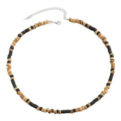 波西米亚风椰壳木珠项链