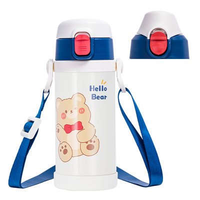 儿童可爱316不锈钢保温杯带吸管