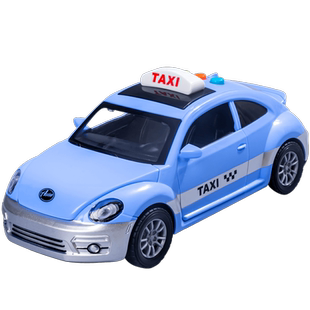 网红新款儿童玩具黄色出租车2小汽车模型男孩3小女孩子宝宝1一4岁