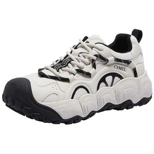 迪丽热巴同款骆驼开心柠萌丑萌鞋女鞋2026年春新款户外鞋厚底板鞋