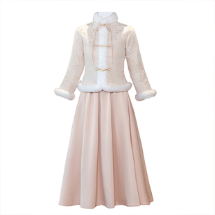 伴娘服礼服女冬装2025新款高级感平时可穿绝美长袖旗袍伴娘裙中式