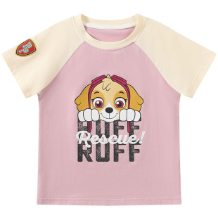 汪汪队女童短袖t恤夏装2026新款夏季儿童上衣宝宝女孩打底衫薄款