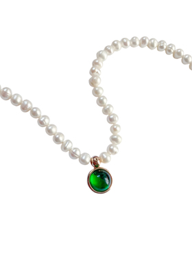 LHWindsor温莎珠宝 白百何生辰石贝母珍珠项链复古高级百搭锁骨链