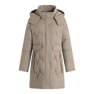 妈妈冬装洋气棉衣中长款中年妇女加厚秋冬外套时尚中老年羽绒棉服