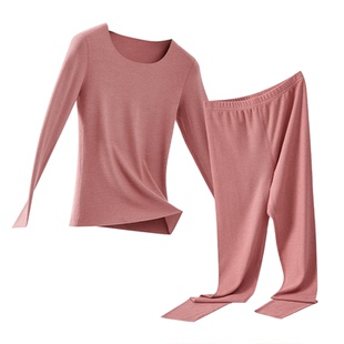 今尚儿无痕保暖内衣女士套装中厚德绒发热男士紧身秋衣秋裤冬季