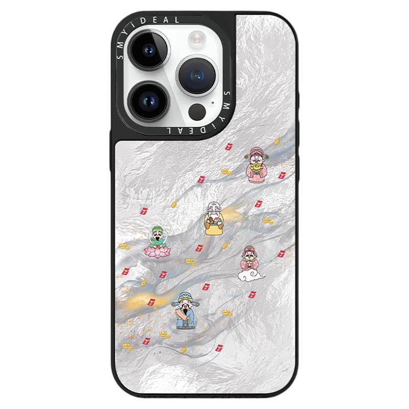适用苹果17手机壳女款iphone17promax高级保护套16plus磁吸15防摔12带手链外壳马年18秋冬喜庆财神爷新年
