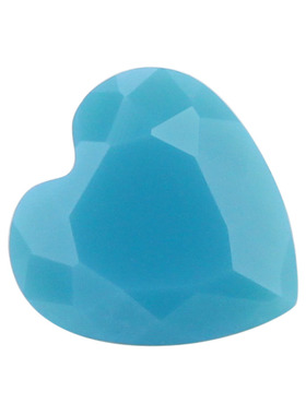 心形纳米绿松裸石 人造宝石耐高温进口仿绿松石散珠主石