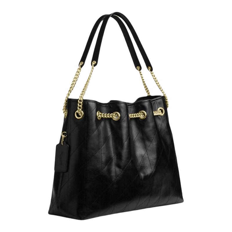 【自营】COACH/蔻驰女士 EVELYN系列 垃圾袋单肩包CDR00 IMBLK