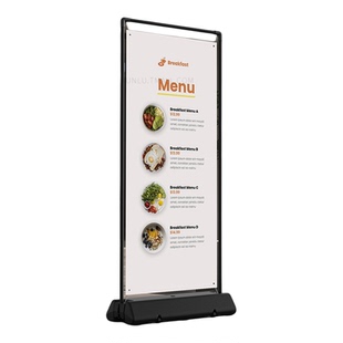 防风门型80cmx180cm展架易拉宝立式注水宣传活动户外广告牌展示架