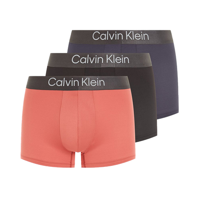 CK男士3条装平角内裤四角短裤