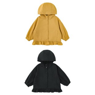 幼悠女童2026春季新款纯色连帽风衣外套宽松休闲儿童早春百搭上衣