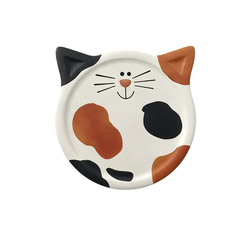 时器猫咪硅藻泥吸水隔热杯垫