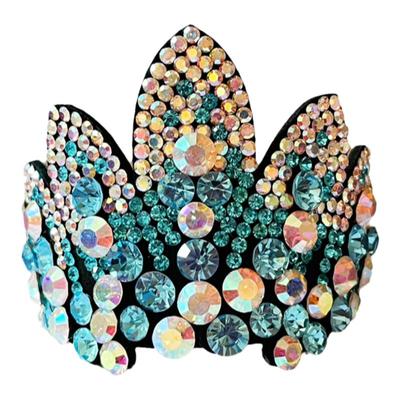 韩版水钻皇冠丸子头发圈公主女童发饰盘发艺术体操啦啦操舞蹈考级