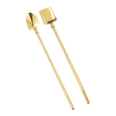 铁锹吸管勺子不锈钢二合一