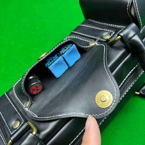 二分之一九球杆袋软包袋皮面台球杆包六孔大容量高档品质手提肩背