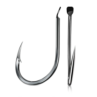 日本进口千又鱼钩散装盒装歪嘴钓钩细条有倒刺大物渔海钓鱼钩大全