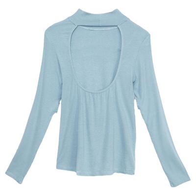 豆蔻依缘现代舞舞蹈服大露背高领上衣舞蹈练功服修身成人女形体服