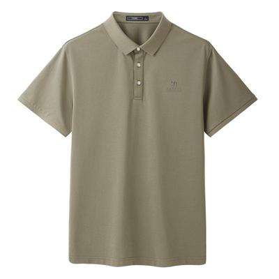 骆驼男装桑蚕丝polo衫男士夏季2025新款亲肤透气翻领短袖t恤男