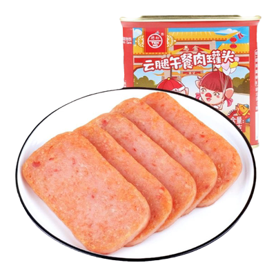 德和卡通云腿午餐肉三明治火腿
