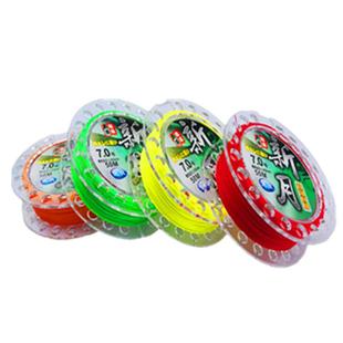 新月50米水怪过胶线绑爆炸钩鱼线 红绳翻板钩熊爪串钩线包邮