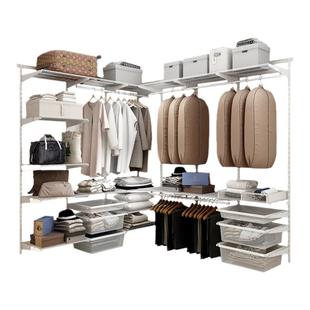 美达斯金属衣柜步入式衣帽间金属衣架折叠门卧室衣柜推拉门架砌墙