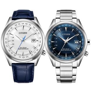 【自营】西铁城手表男光动能电波空中之鹰商务休闲钢带男表CB0270