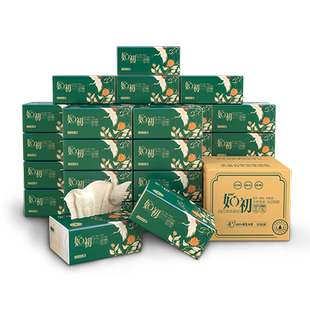 30包如初抽纸国风本色4层原生木浆抽取式纸巾面巾家用抽纸卫生纸