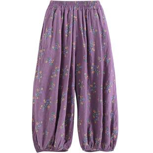 防蚊裤女童夏装薄款灯笼裤2026新款夏季碎花休闲裤儿童清凉运动裤