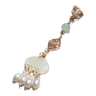 素雅中式旗袍压襟国潮风汉服茶服复古胸针配饰祥云吊坠胸前挂饰