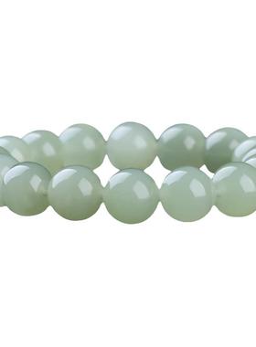 新疆和田玉手串圆珠转运珠青白玉