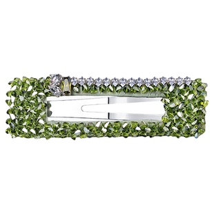 shes茜子莫奈印象手工编织工艺水晶BB夹边夹高级感刘海碎发夹大号