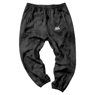 核爆炸大码男装加绒卫裤蜡染垂感秋冬百搭休闲运动长裤男原创设计