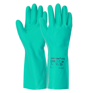 安思尔37-175耐酸碱溶剂防化耐油污工业劳保防护用品丁腈橡胶手套