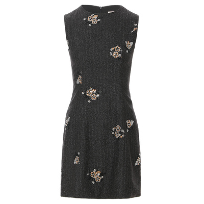 sincethen小香风连衣裙背心裙黑色短裙冬季穿搭千金短款裙子秋冬