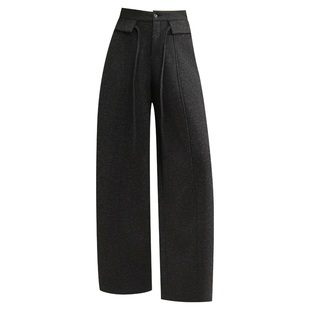 郑州女裤2025新款高端品牌显瘦阔腿中年加绒加厚妈妈牡丹裤秋冬季