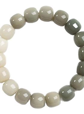 【保真】菩提子手串男白玉菩提根佛珠文玩手串渐变绕指柔女手链