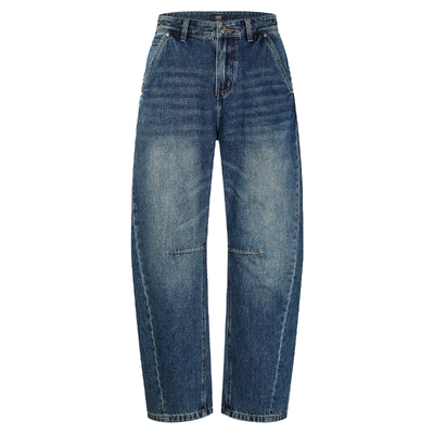 Cavalli Class卡沃利男装宽松弯刀裤26年早春简约微弹纯棉牛仔裤