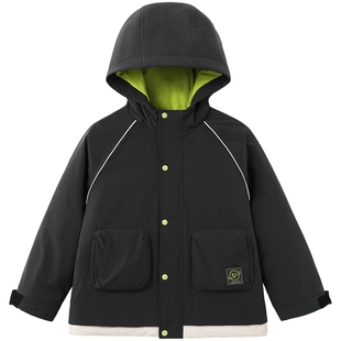 【商场同款】英氏男童夹克外套冬季保暖防寒户外潮流连帽百搭新款