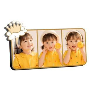 相框摆台照片定制三宫格打印挂墙宝宝婴儿童相片制作水晶摆件相册
