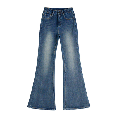 王家有鱼加绒新款不贴腿微喇裤女