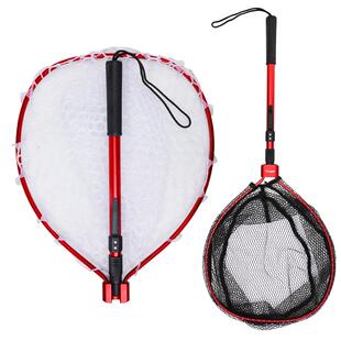 哈斯达手抄网折叠便携路亚抄网兜超轻网具溪流捞鱼网路亚抄网硅胶