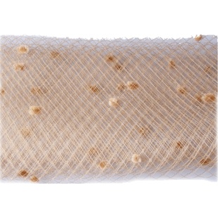 特价黑色欧美圆绒点点网纱造型纱25CM宽幅新娘头饰婚纱头纱一米价