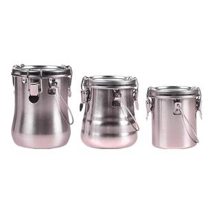 忆多油画洗笔筒洗笔壶不锈钢油壶金属水粉水彩画笔桶调色桶洗笔罐晾笔筒油画颜料媒介容器洗笔器油画工具套装