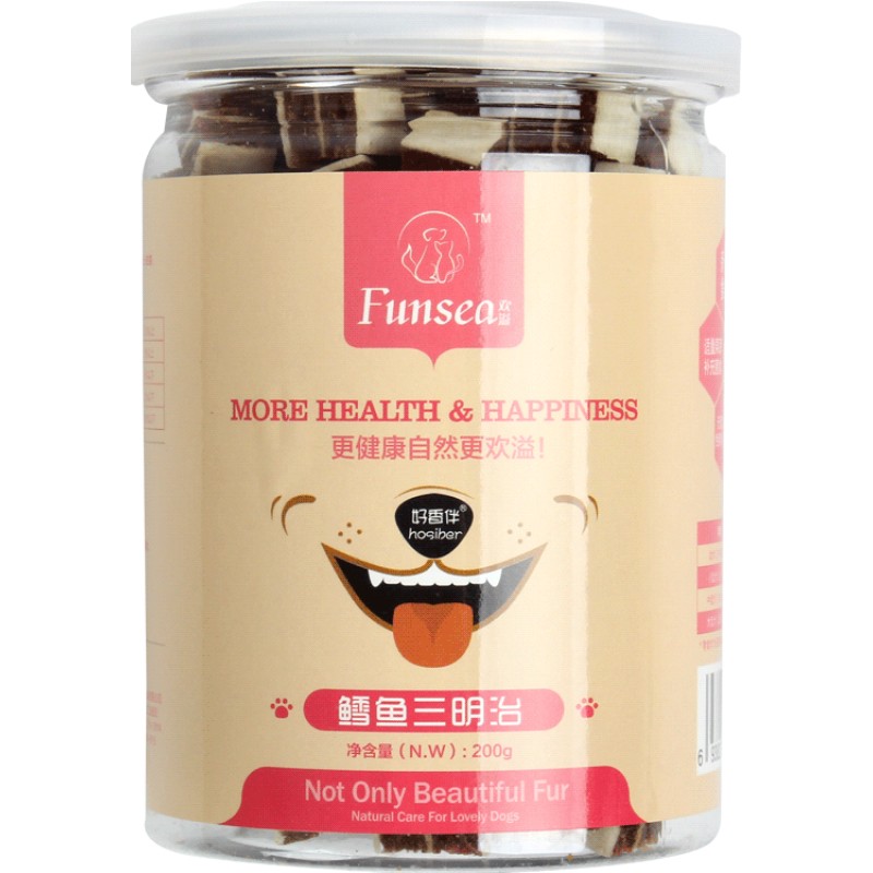 好香伴狗狗零食鱈魚三明治塊 寵物零食 訓(xùn)練寵物食品泰迪美毛零食
