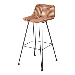 户外吧椅休闲酒吧高脚凳阳台室外藤编椅露天餐厅咖啡厅网红吧台椅