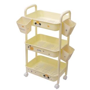 零食置物架宿舍收纳高颜值推车可移动多层客厅架子小推车零食架